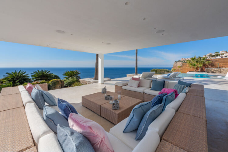 Cliff Villa Port Andratx luxury Holiday Home Mallorca By the Sea outdoor lounge