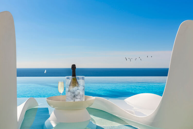 Cliff Villa Port Andratx luxury Holiday Home Mallorca By the Sea sunbeds