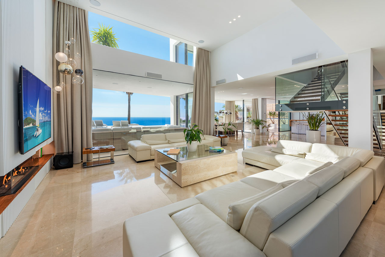 Cliff Villa Port Andratx Exclusive Holiday Home Mallorca By the Sea living room