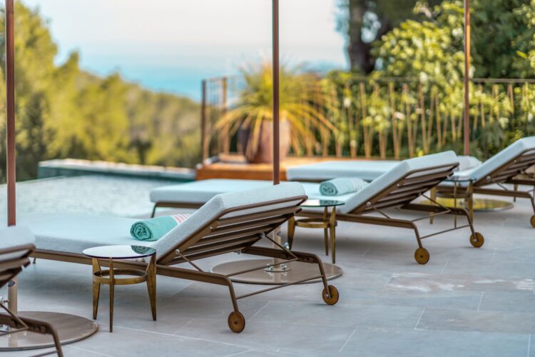Villa Can Cuco Luxury Holiday Home Ibiza with Pool for Rent sunbeds
